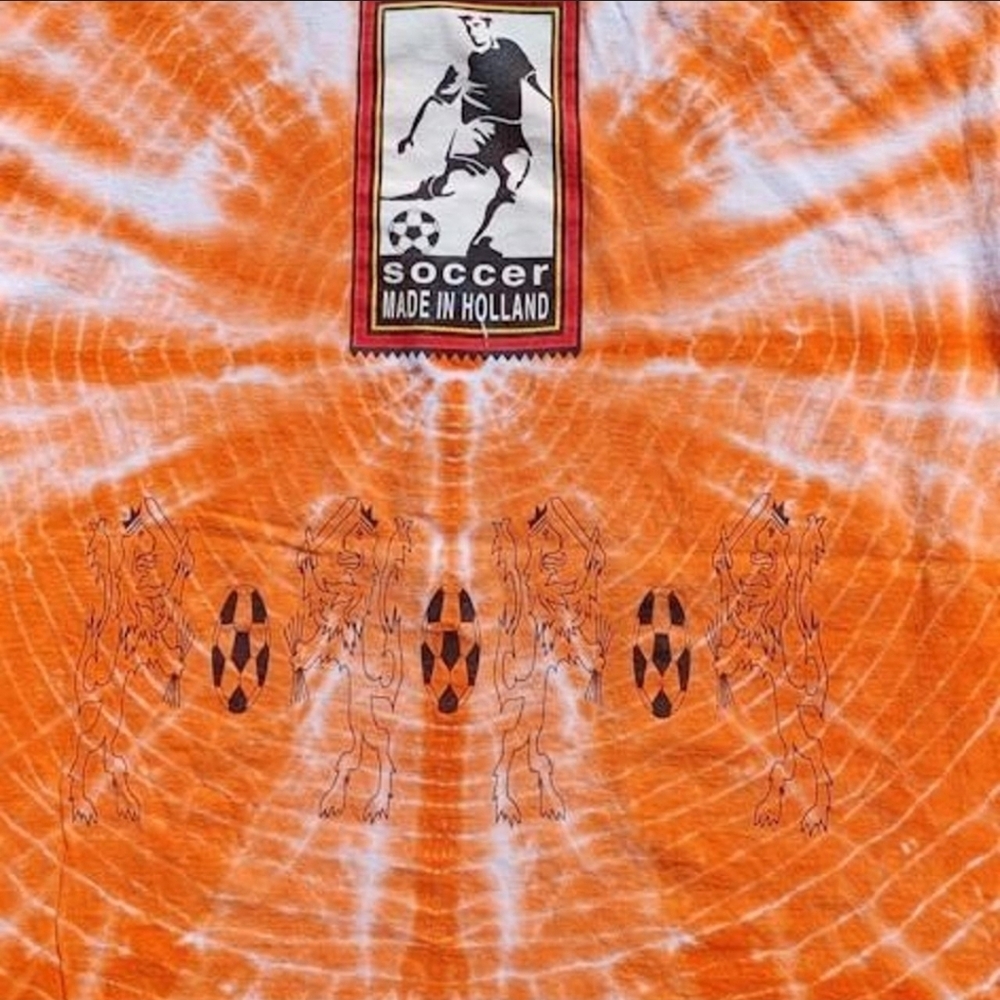 FIFA 1994 World Cup USA Tie Dye T-Shirt XL Fruit of the Loom Netherlands - Picture 4 of 7